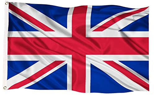 GOOGIT Bandera Reino Unido Gran Bretaña Inglaterra 90 X 150 con 2 ojales de metal resistente a la intemperie (1 unidad, Reino Unido)