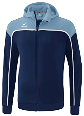 Erima Men's Change Training Jacket with Hood, New Navy/Faded Denim/White, 3XL