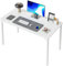 CubiCubi Schreibtisch Klein, 100 x 48 x 75 cm, computertisch PC Tisch, Heimbüro Schreibtisch, Küchentisch, Industriedesign für Zuhause, Büro, Arbeitszimmer, Schreiben, Weiß