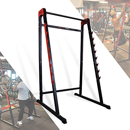 ZERRO Squat Rack Multifunktional Langhantelständer Kniebeugenständer mit 8-Stufen Hakenleiste bis 160kg Hantelablage Langhantel Halter