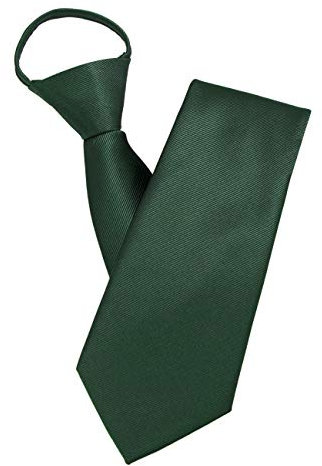 JEMYGINS Herren-Krawatte mit Reißverschluss – ein eleganter Look in wenigen Sekunden, dunkelgrün