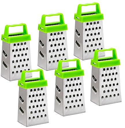 Mini grattugia per formaggio, aglio e noce moscata, in acciaio inox, per cucina, piccola grattugia con magnete, 6 pezzi