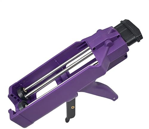 Applikator for Zweikomponenten-Klebstoffkartuschen. Doppelte Kartuschenpistole. Arbeitssparende Kartuschenpistole. Manuelle Kartuschenpistole for Klebstoffe, Dichtstoffe und Epoxidharz