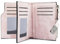 GOUNNU Portafoglio Donna Piccolo in Pelle PU Portafoglio Slim Formato Corto Portafogli da Donna con Cerniera Portamonete e 16 Porta Credito Carte (Rosa)