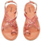 Veittes Frauen Slide Sandalen - Freizeitsandalen mit geflochtenen Zehenringen und Kreuzriemen.(2208001,BR/MF,39)