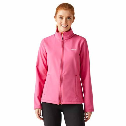 Regatta Womens/Ladies Connie V Softshell Walking Jacket (14 UK) (Flamingo Pink/Satsuma)