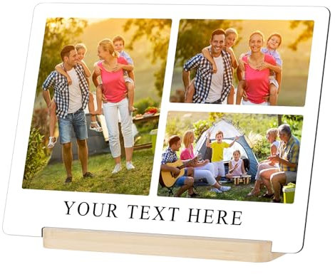 Personalisierter Bilderrahmen mit Foto, Benutzerdefinierte Metall Fotodrucke, Metallbild Album Cover, Poster, Fotodruck, personalisierte Geschenke für Paare, Liebhaber, Familie