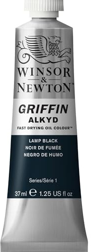 Winsor & Newton Griffin Alkyd Fast Drying Oil Paint, 37ml (1.25-oz) tube, Lamp Black