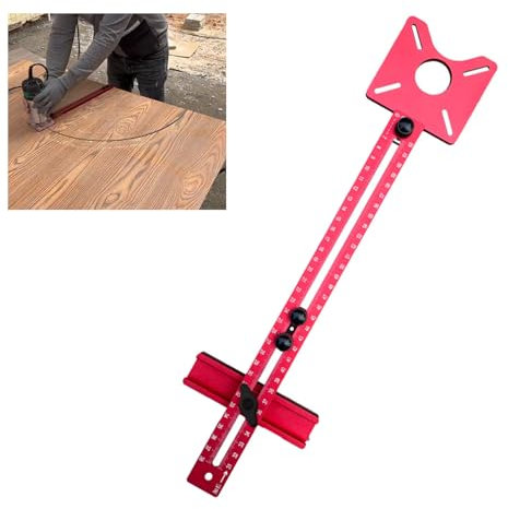 Staffa 3 in 1 Fresatura e Fresatura, Supporto per Scanalature di Fresatura, Armadio Hardware Doweling Jig, Maschera di Taglio Circolare per Utensile Fresa, Guida Circolare Regolabile