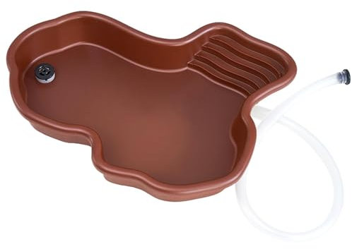 Fabixoin Acquario per Tartarughe con Piastra di Alimentazione Inclinata, Grande Piscina per Tartarughe, Ciotola per Tartarughe per Cibo E Acqua, Piscina per Rettili per, Drago Barbuto