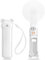 LYMYBETY Handheld Fan, Mini Portable Hand Held Fans Rechargeable with 3 Speeds, Lightweight Folding Pocket Fan, Small Personal Desk Fan With Flashlight for Stylish Girl Women Men Indoor Outdoor(White)