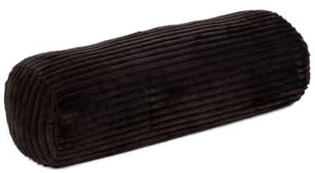 liebling Kissenrolle, Nackenrolle mit Cord-Optik, mit Reißverschluss, 100% Polyester - Mikrofaser, 70 x 22 cm, Farbe: Dunkelbraun