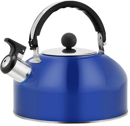 Whistle Kettle - Teiera a fischio da 1,8 l, fornello a induzione, in acciaio inox, leggero, da campeggio, bollitore leggero per viaggi, escursionismo