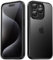 TIIXXA Matte Case for iPhone 15 Pro Case 6.1-Inch, Shockproof Drop Protection, Frosted Translucent Back Phone Cover, Anti-Fingerprint (Black)