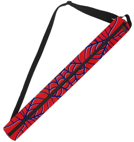 Red Blue Geometric Spider Web Golf Cooler Beer Sleeve for Golf Bag, 7 Cans Insulated Golf Beer Cooler Sleeve Keeps Beverages Cold on Golf Course