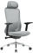 NEWSKILL NUE Silla ergonómica con reposabrazos 3D, Base metálica cromada y Respaldo de Malla Transpirable - Color Gris