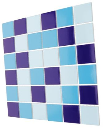 Cabilock Azulejos Azules Cuadrados De Cerámica Para Salpicadero De Cocina y Piscina Azulejos De Pared Para Suelo De Baño Para Piscina