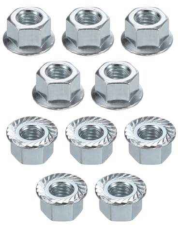 M METERXITY 10-Pack Flange Guide Bar Nuts 503220001 8mm x 1.25 Thread | 13mm Manganese Steel Chainsaw Parts, for Echo Chainsaw Nuts, Replacement Chain Catcher Bar Nuts