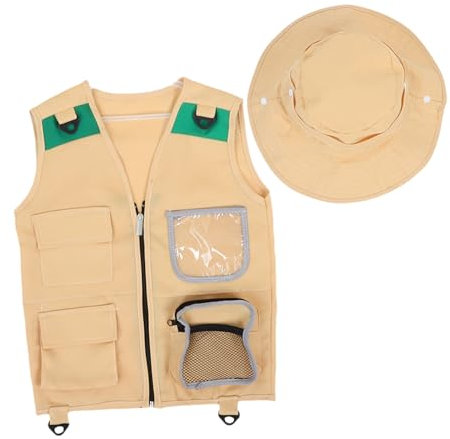 UPKOCH 1satz Erforschen Sie Die Welt Mit Mädchen-Explorer-kit Abenteuerweste Und Hut Für Jungen Und Mädchen Für Outdoor-aktivitäten Camping Und Rollenspiele