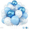Blaue Luftballons, 30 Stück, 30,5 cm, blau-weißer Ballon mit Schleife, bedruckte Ballons für Junggesellinnenabschiede, Mädchen, Prinzessinnen-Thema, Geburtstag, Party, Braut-Verlobung, Dekorationen