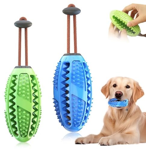 DHSWNNG 2 Pelota Perro, Juguete Perro Pelotas para Perros con Función de Cuidado Dental Juguete Resistente a Mordeduras de Goma Natural para Juguetes (6cm)