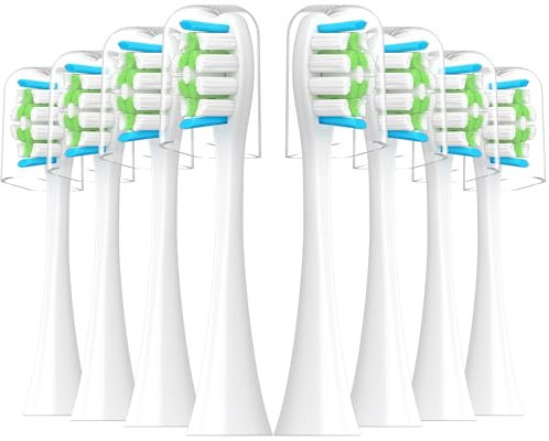 OddeKey Bürstenkopf kompatibel mit Oclean elektrische Zahnbürste, Zahnbürstenköpfe für Oclean X Pro Elite, Flow Schallzahnbürsten, Professional Care Ersatzbürstenköpfe, 8 Stück, Weiß
