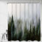 Lerores Rideau de douche 180 x 200 cm - Motif forêt brumeuse - Ourlet lesté - Anti-moisissure - Imperméable - Lavable - En polyester - Avec 12 œillets et anneaux de rideau de douche - Pour salle de