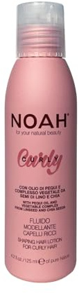 NOAH Shaping Hair Lotion for Curly Hair 125ml – Silicone-Free Curl Definer with Pequi Oil, Linseed & Chia | Lightweight Frizz Control & Volume for Wavy & Curly Hair, Non-Greasy Styling Cream