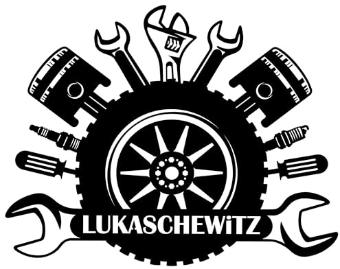WoodFriends Wanddeko Autowerkstatt aus Holz – Werkstattschild | Geschenk für Kfz-Meister & Mechaniker, Personalisiertes Handwerker Geschenk