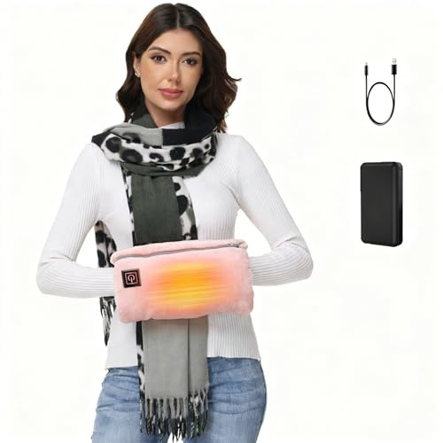 SNZ Handwärmer Elektrisch Kabelloses mit 10000mAh Powerbank – Tragbare Multifunktional Heizkissen für Rücken Bauch Nacken Schulter, Sicher & Weich – Ideal für Outdoor, Reisen & Geschenk