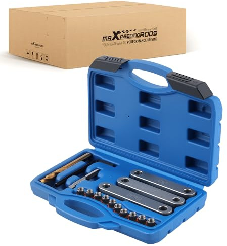 maXpeedingrods Bremssattel Gewindereparatur Werkzeugsatz für VW Golf 4 Golf Variant Beetle Audi A3 A4 Ford VAG Opel M9 x 1,25 mm Stahl Reparaturwerkzeugsatz BremsgewindeReparaturwerkzeugsatz