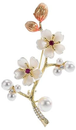 Élégante broche décorative en forme de fleur de prunier rétro pour femme, accessoire de tenue, bijoux tendance, broche chinoise traditionnelle