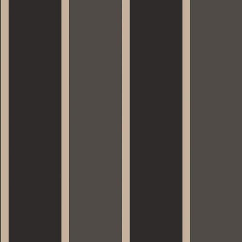 Galerie G67544 Smart Stripes 2, Tri-Colour Wide Stripes Design Wallpaper, Black/Grey/Gold, 10m x 53cm