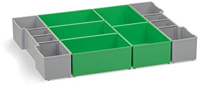 Sortimentskoffer Kunststoff | Bosch Sortimo L-BOXX 102 Insetboxenset D3 | Erstklassige Sortierboxen für Kleinteile | Ordnungssystem für Schrauben