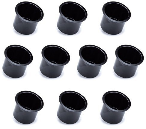 Jumbo Porte-gobelets de Table en Aluminium – Lot DE 10, Noir