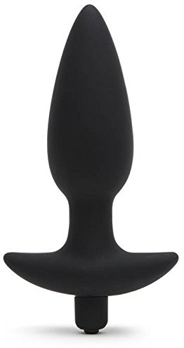 Lovehoney Butt Tingler Vibrating Butt Plug - 4.5 Inch Silicone Anal Plug - Beginner Friendly with Flared Base - 7 Vibration Modes & 3 Speeds - Waterproof - Black | Beginner Friendly with Flared Base - 7 Vibration Modes & 3 Speeds - Waterproof
