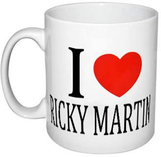 EC C83 I Love Ricky Martin Mug, Ceramic