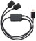 Cablecc Micro USB to Dual Ports Micro USB Female Hub Cable for Laptop PC & Mouse & Flash Disk