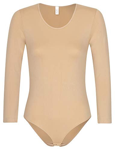 r-dessous 1-3 Stück Damen langarm Body nahtlose Mikrofaser für Sport