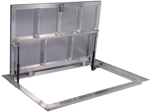 Schachtabdeckung 700 x 1000 mm (P) Bodenluke Schachtdeckel Revisionsschacht Kanalschacht, Rahmen aus Aluminiumprofil, 70 x 100 cm