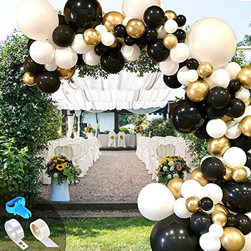 Black Gold Balloon Arch Kit - Birthday & Wedding Arch Decoration