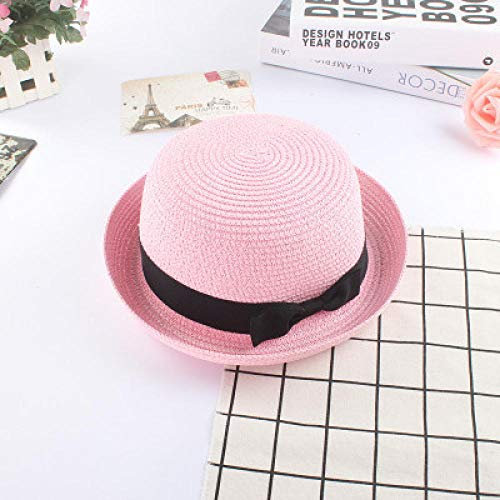 Sonnenhut Strohhut Hut Damen Bowler Dekor Strohhut Holiday Beach Sonnenhüte Breite Krempe Cap Frauen Kopfbedeckung-7_50-52Cm