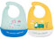 Awinker Baberos Silicona Bebe Impermeables blw Alimentación 6 Meses a 3 Años (azul amarillo)