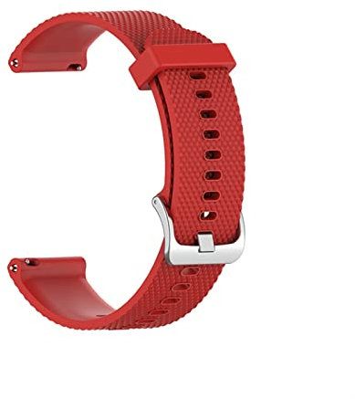 Bracelet de rechange en silicone pour montre connectée Garmin Vivoactive 4S Vivoactive 4 Rouge Taille 20 mm