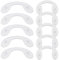 EMSea 10 Pairs Soft Silicone Nose Pads U-Shaped Anti-Slip Saddle Bridge Replacement Nose Pads for Screw-in Eyeglasses 5 Piars M Size & 5 Piars S Size