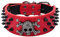 haoyueer Hundehalsband mit scharfen Nieten, 5,1 cm breit, stilvolles Leder-Hundehalsband für mittelgroße und große Hunde, Pitbull, Labrador, Boxer, Rottweiler, Deutscher Schäferhund, Größe L, Rot, 3