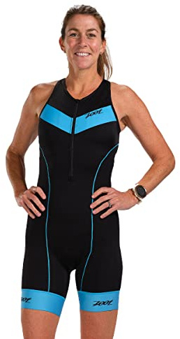 Zoot Tuta da triathlon da donna – senza maniche con 3 tasche, tuta da ciclismo ergonomica (cascata, X-Large)