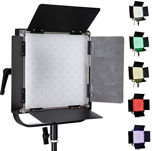 Rollei Lumen Panel 900 RGB LED-Panel, LED Dauerlicht mit 360 Farbnuancen, 70 Watt Leistung,über APP Steuerbar und optionalen Akku-Betrieb. LED-Lampe mit individuell einstellbare Farbtemperatur.