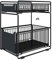 HUOLE Organisateur de Cuisine à 2 Niveaux Rangement sous évier Coulissant Support d'armoire Coulissant (37.4 * 26.5 * 44cm-Noir),1pc