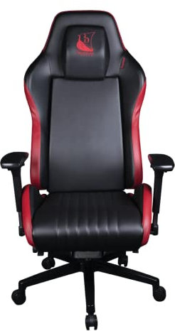 Konix Drakkar Gaming-Bürostuhl Odin - Sitzneigung von 160° - Glattes Kunstleder - Wikinger-Muster - Schwarz und Rot